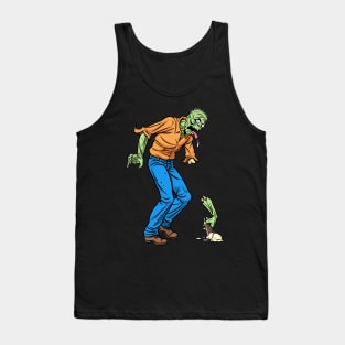 Sad Zombie and Ice Cream Cone Tank Top